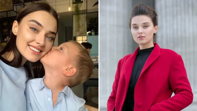 Veronika Didusenko has a five-year-old son