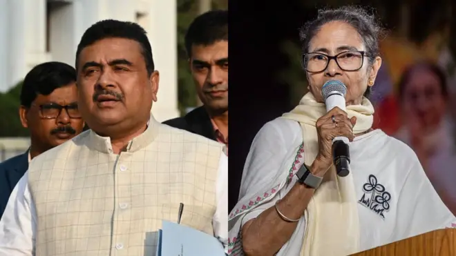 ममता बनर्जी और शुभेंदु अधिकारी