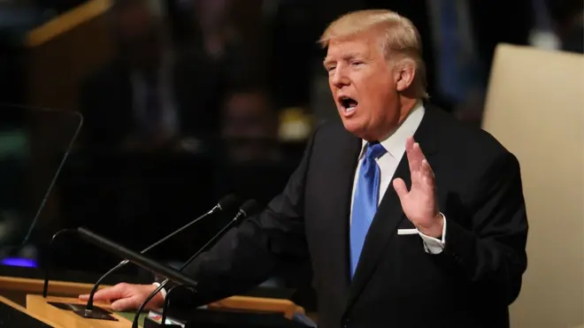 डोनाल्ड ट्रंप यांचं संयुक्त राष्ट्रच्या सभेत पहिलं भाषण.