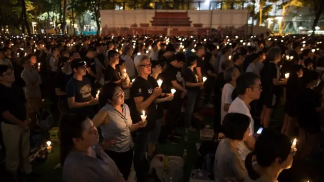 یادبود کشتار تیانانمن در هنگ کنگ‏