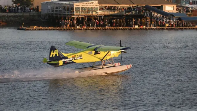 A Harbour Air electric aircraft