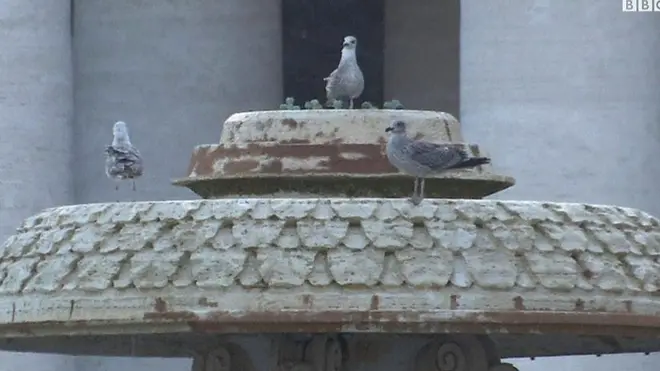 نافورة مياه ميدان القديس بطرس في الفاتيكان