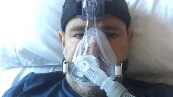 Abderrahmane Fadil receiving oxygen