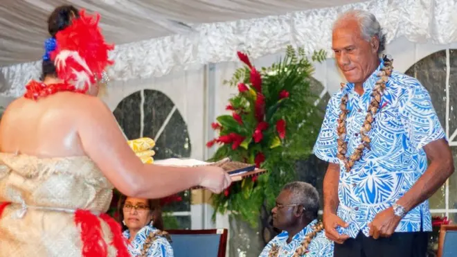 Mr Pohiva (right) warned that life expectancy in Tonga had reduced significantly