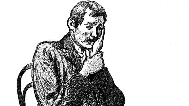 Un hombre con dolor de muelas en el siglo XIX.