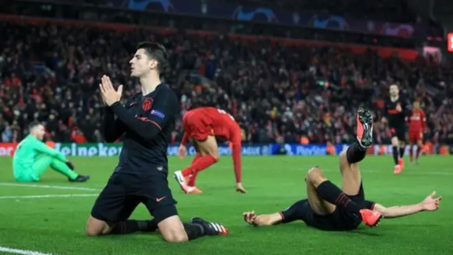 Atletico Madrid pursue Liverpool comot to secure dia positions for quarter-finals.