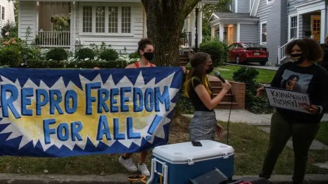 A pro-abortion access rally near the US Supreme Court earlier this month