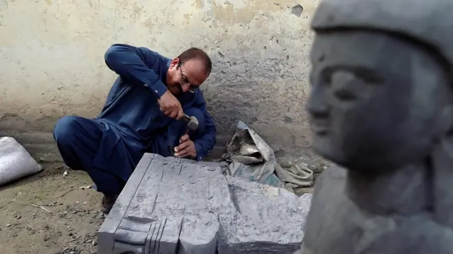 سنگ تراش، گندھارا تہذیب، مجسمے، بدھا