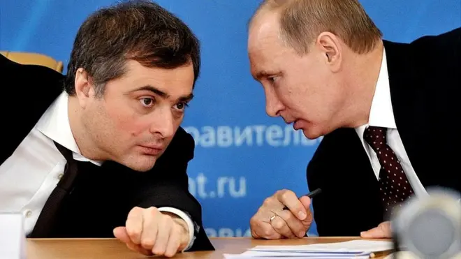 Vladislav Surkov y Vladimir Putin