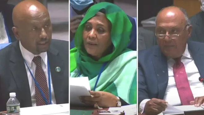 ሚንስተር ማይ፣ መስኖን ጸዓትን ኢንጂነር ስለሺ በቀለ [ዶ/ር]: ሚንስተር ወጻኢ ጉዳያት ሱዳን ሚርያም ኣልሳዲግ ኣልማህዲን ሚንስተር ወጻኢ ጉዳያት ግብጺ ሳሚህ ሹክሪን (ካብ ጸጋም ንየማን)