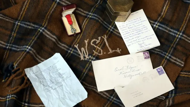A White Star Line blanket and letters to actor Errol Flynn are among the items being auctioned