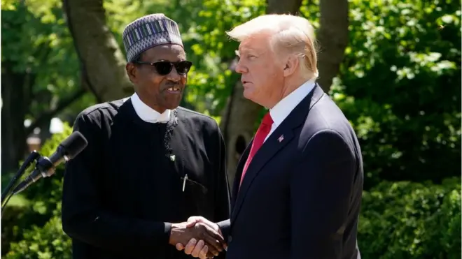 Aarẹ Buhari ati Donald Trump