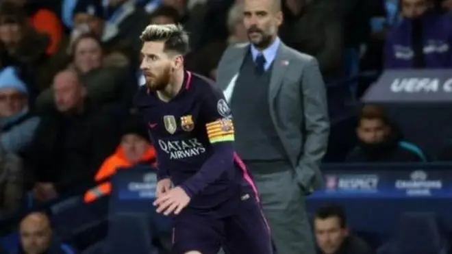 ميسي هو أكثر لاعب سجل أهدافا في فرق يدربها غوارديولا في دوري الأبطال