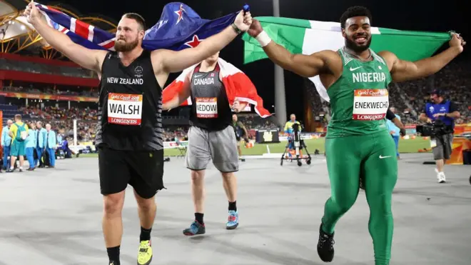 Chukwuebuka Enekwechi win silver for di Men Shot Put event.