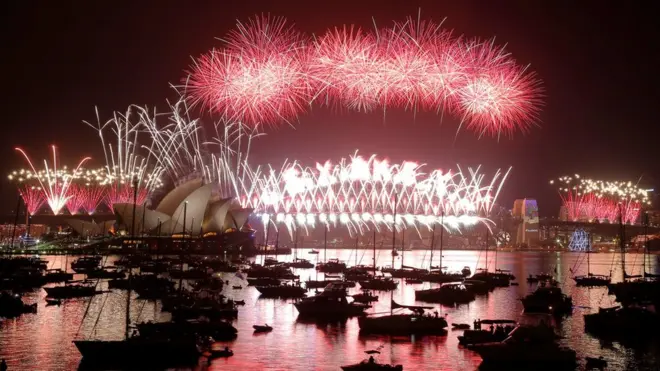 Around 1.5m people had been expected to turn out for the festivities in Sydney
