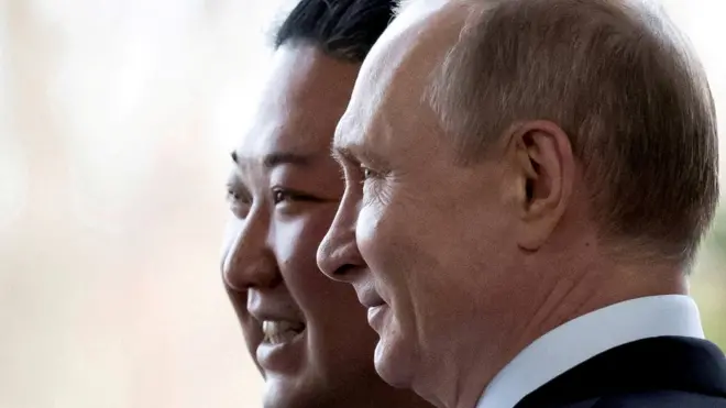 Kim Jong Un and Vladimir Putin