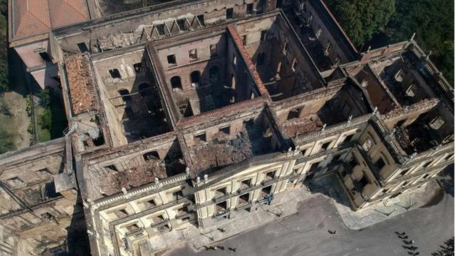 Destroyed National Museum in Brazil, Rio, 3 September 2018