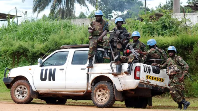 UN ina wanajeshi kutoka mataifa mbalimbali wanaolinda amani DR Congo