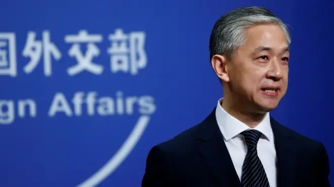 New spokesman for Chinese Foreign Ministry Wang Wenbin speaks during a news conference in Beijing, China July 17, 2020.