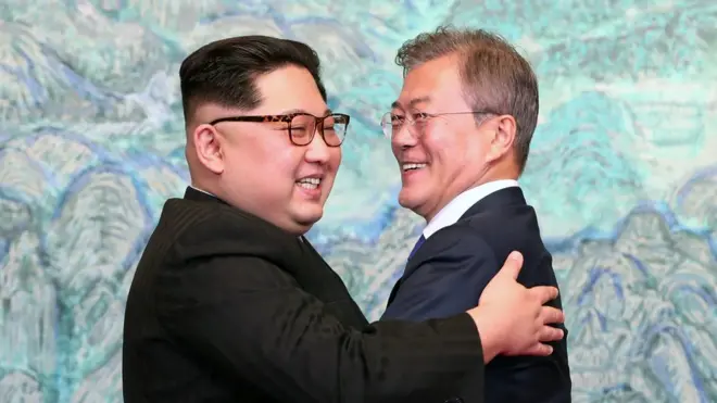 کم جونگ ان، مون جے ان