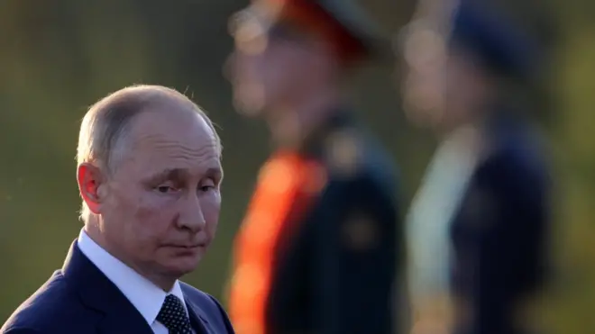 Russian President Vladimir Putin in Samolva villiage outside of Pskov, Russia. 11 September 2021,