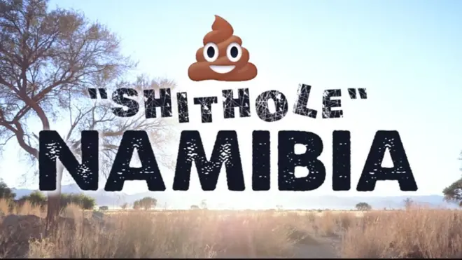La Namibie a utilisé l'expression "shithole countries" - "pays de merde" - pour vanter ses beaux paysages et sites touristiques (capture d'écran).
