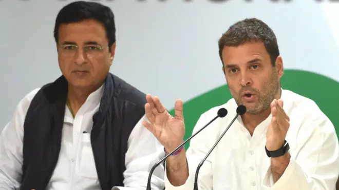 सुरजेवाला और राहुल गांधी