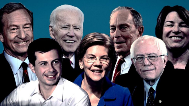 Composite of top seven Democrats