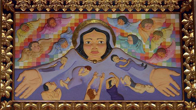 La Santísima Virgen tomada en la iglesiacomo funciona roleta betanolas Misiones Jesuíticas en Concepción, Bolivia