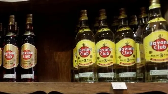 Bottles of Cuban rum in a shop in Havana. Photo: October 2016