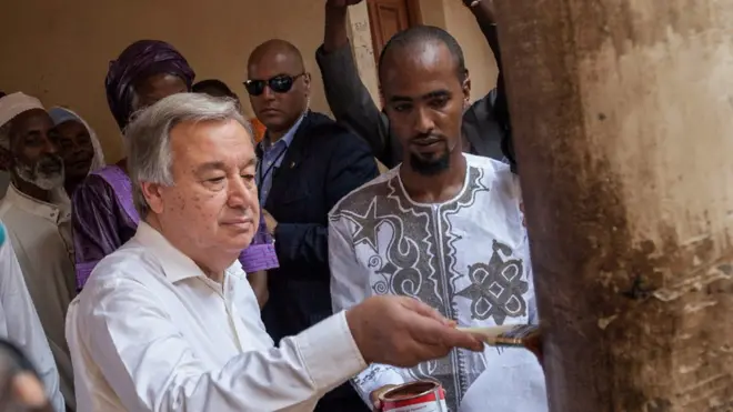 Antonio Guterres en Centrafrique plaide le renforcement de la Minusca