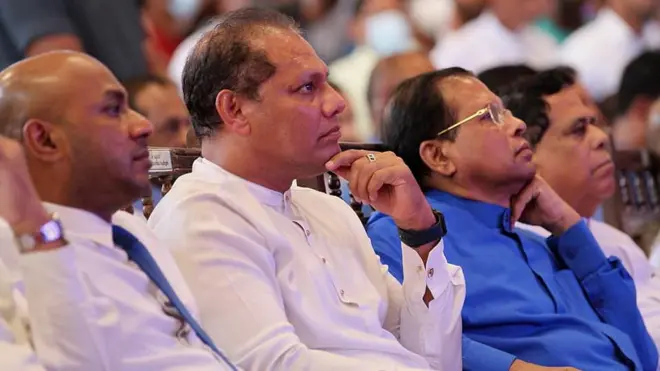 Dayasiri Jayasekara and Maithripala Sirisena 