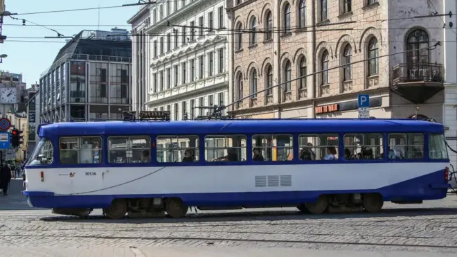 Трамвай в Старом городе, Рига