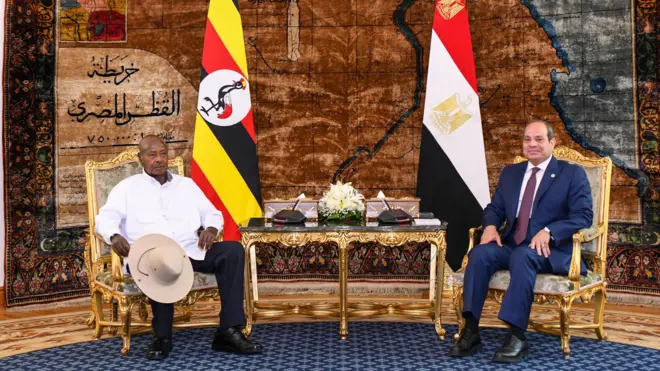 ፕሬዚዳንት ዩዌሪ ሙሴቪኒ እና ፕሬዚዳንት አል ሲሲ 