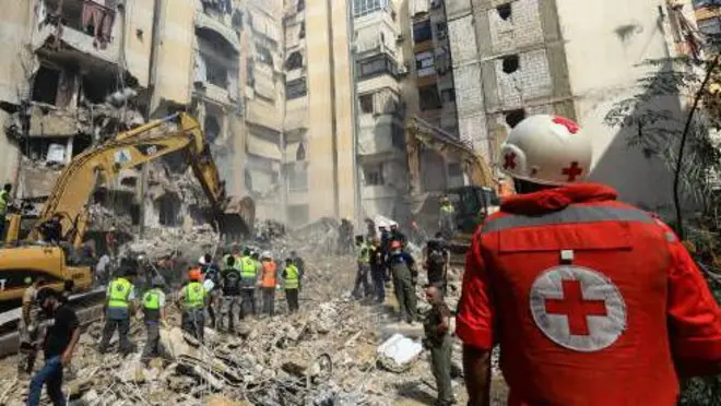 دمار جراء الغارات الإسرائيلية على الضاحية في جنوب بيروت