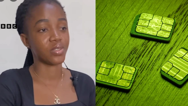 Titilayo Ibrahim wọ aṣọ dúdú, ó ń wo ẹ̀gbẹ́, àòrán síìmù wà ní àpá ọ̀tún rẹ̀