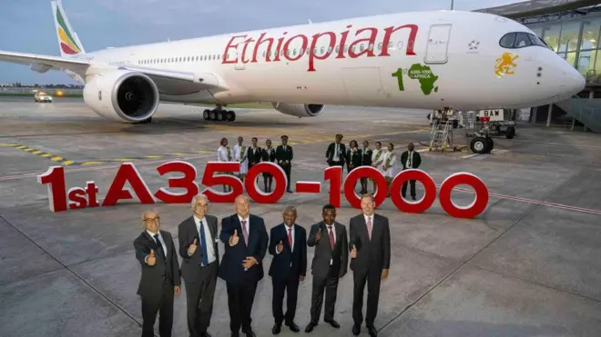 Daandiin qilleensa Itoophiyaa xiyyaara haaraa Afriikaatti kan jalqabaa ta'e Airbus A350-1000 bitate