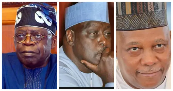 Àwòrán Tinubu, Lawal ati Shettima