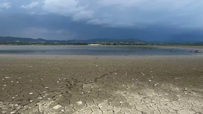 Deo jezera Gruža koji je presušio