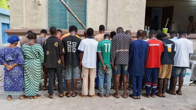 Some of the suspects arrested in Benin 