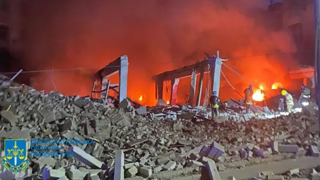 Пострадавшее здание