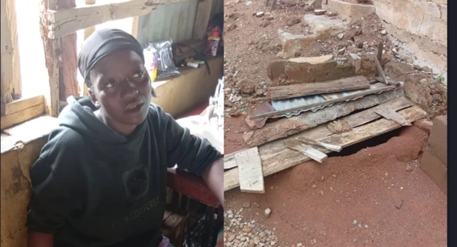 Aishat Tahiru tí ọkàn rẹ̀ gbọgbẹ́ àti àwòrán kàǹga tí wọ́n ti rí òkú ọmọ rẹ̀