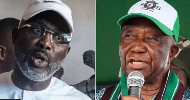 Aworan George Weah ati Joseph Boakai 
