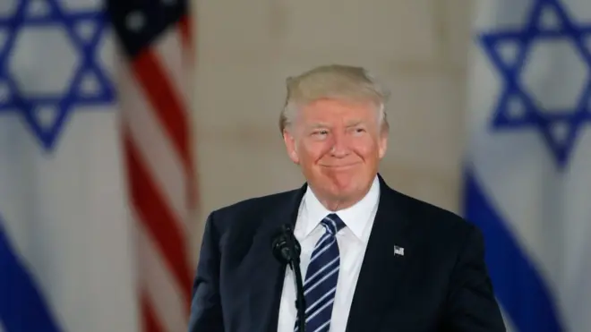 El presidente de EE.UU., Donald Trump, durante una visita al Museo de Israel, en Jerusalén, mayo de 2017