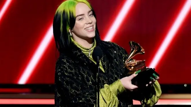 Billie Ellish fue la gran ganadora de la noche.