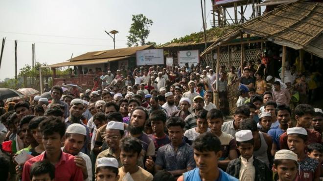 Rohingya refugees in Cox's Bazar camp