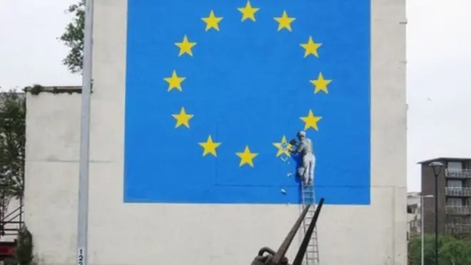 мурал, бенксі