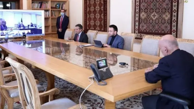 افغان ولسمشر اشرف غني هم ډېری دولتي جلسې د ويديو له لارې ترسره کوي