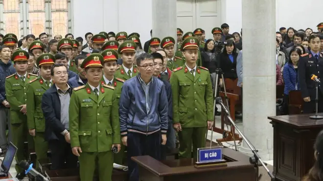 Ông Trịnh Xuân Thanh tại phiên tòa ở Hà Nội