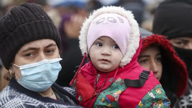 Мигранты на польско-белорусской границе